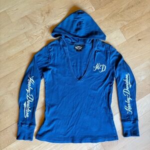Harley-Davidson Blue Long Sleeve Hoodie